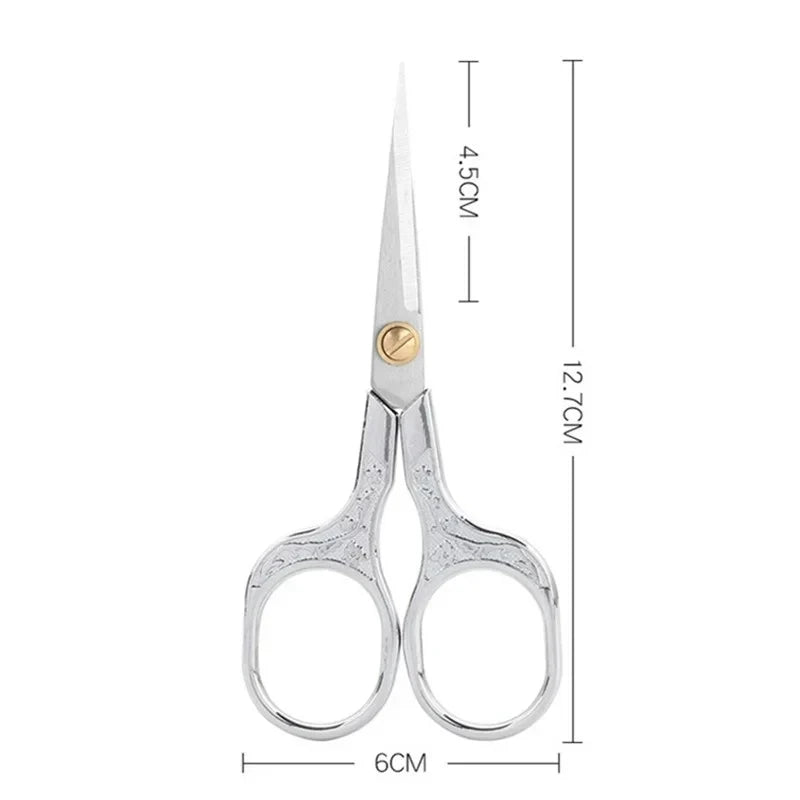 Vintage Stainless Steel Sewing Scissors for Fabric and Embroidery