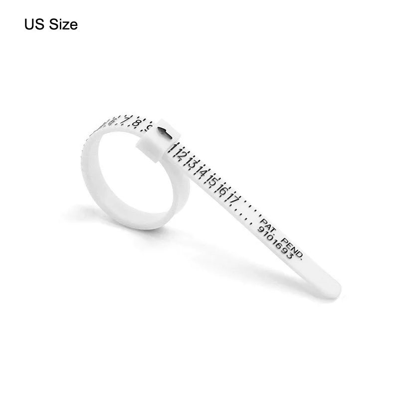 Plastic Ring Sizer Gauge for Accurate Finger Size Measurement