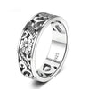 Vintage Hollow Floral Sterling Silver Ring