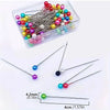 Colorful Glass Head Sewing Pins (100-Piece Set)