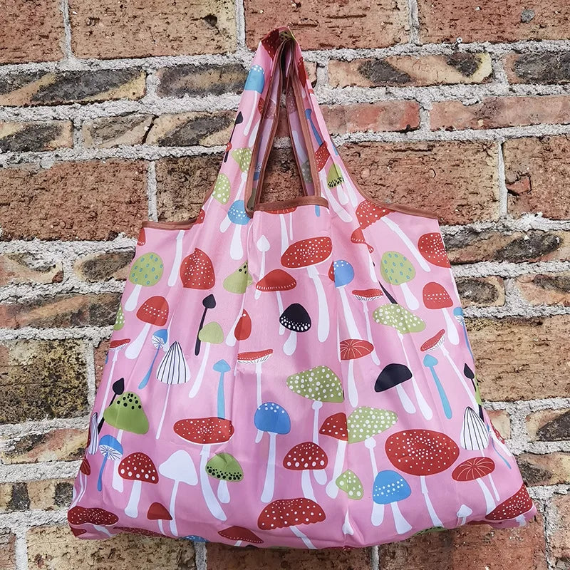 Foldable Eco-Friendly Shopping Bag with Cartoon Print