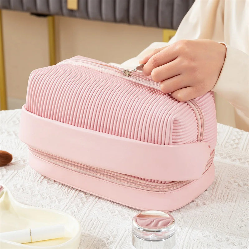 3-Piece PU Leather Makeup Bag Set