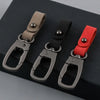 Handcrafted Leather Keychain with Zinc Alloy Ring