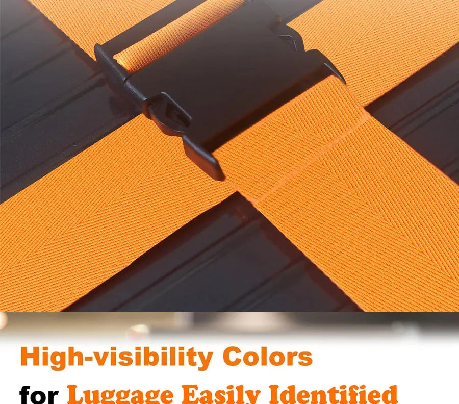 Adjustable Suitcase Straps with Bright Neon Colors – Secure & Easy to Spot