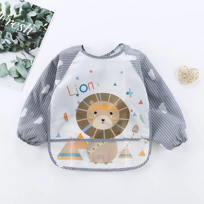 Waterproof Long-Sleeve Baby Feeding Smock