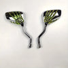 Universal Skull Skeleton Chrome Motorcycle Rear View Mirrors (Left & Right)