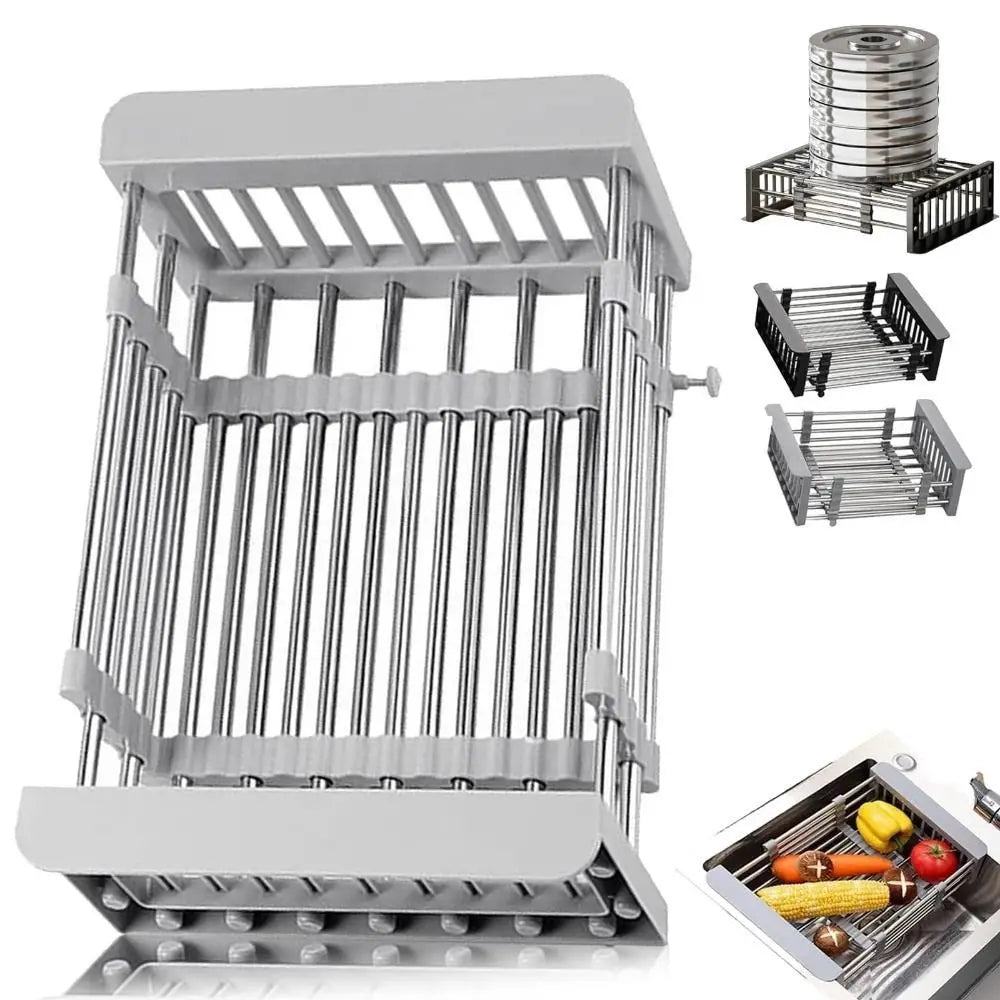 Adjustable Stainless Steel Sink Drain Basket