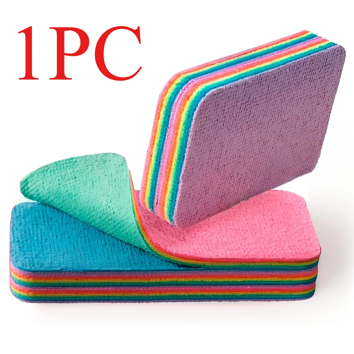 Rainbow Tear-Off Kitchen Sponge Cloth for Dishes and Surfaces