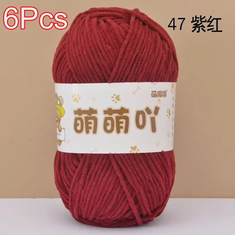 Soft Chenille Yarn for Crocheting and Knitting