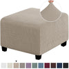 Stretchable Jacquard Footrest Ottoman Cover