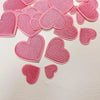 Embroidered Heart Iron-On Patches (24-Piece Set)