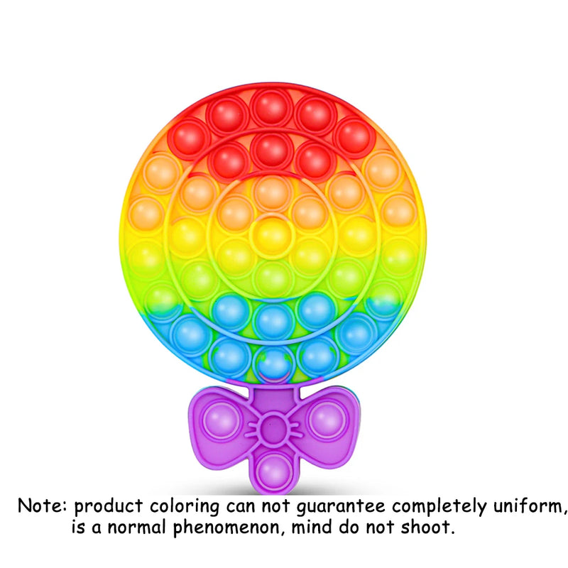 Rainbow Pop-It Fidget Board - Sensory Stress Relief Toy