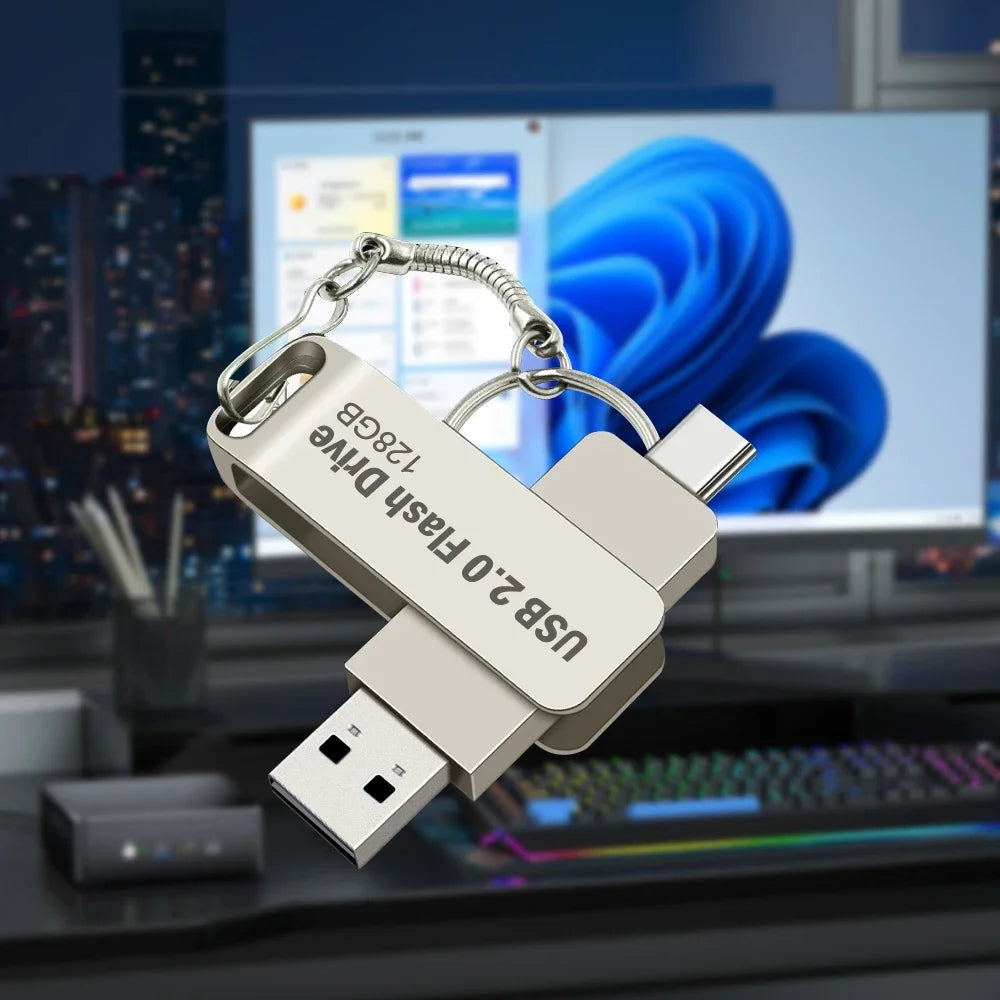 Dual USB-C and USB 3.0 Flash Drive