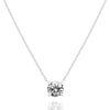 Dainty Crystal Solitaire Choker Necklace