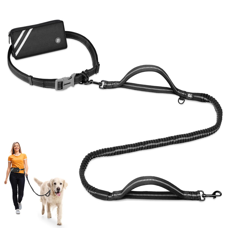Hands-Free Dog Leash with Zipper Pouch