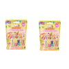 A yellow packaging box containing a Sylvanian Families Mini Party Babies Series set with miniature food accessories.