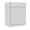 A white waterproof washing machine cover with silver sun protection detailing.