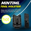 Black tool holster and belt clip for hands-free carry
