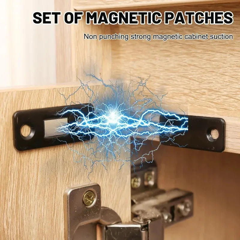 Invisible Magnetic Cabinet Door Catch with Adhesive Mounting