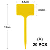 Yellow T-Type Garden Plant Labels with Stakes
