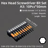 Magnetic Hex Allen Wrench Drill Bit Set (Metric & SAE, 1/4-Inch Shank)