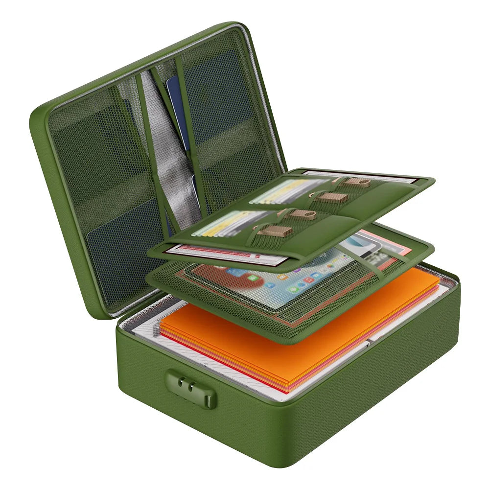 Fireproof Document Organizer with Combination Lock