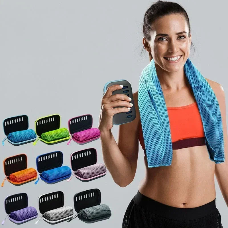 Compact Cooling Towel with Travel Pouch
