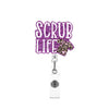 Sparkling Acrylic Retractable Badge Reel with Clip
