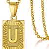 Initial Pendant Necklace in Stainless Steel