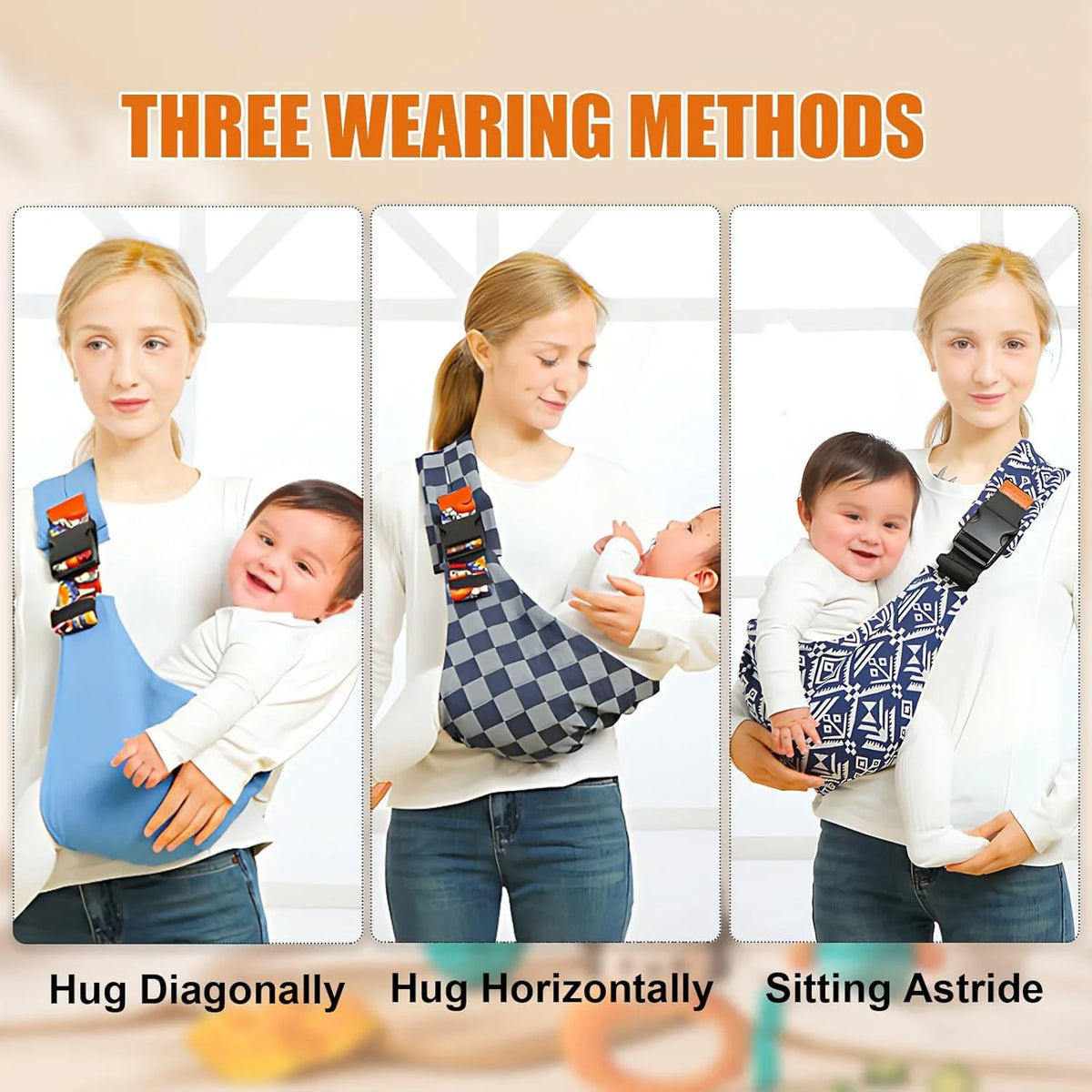 Adjustable Baby Sling Carrier for Newborns and Toddlers