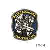 Saint Michael Embroidered Tactical Patch with Hook & Loop Backing