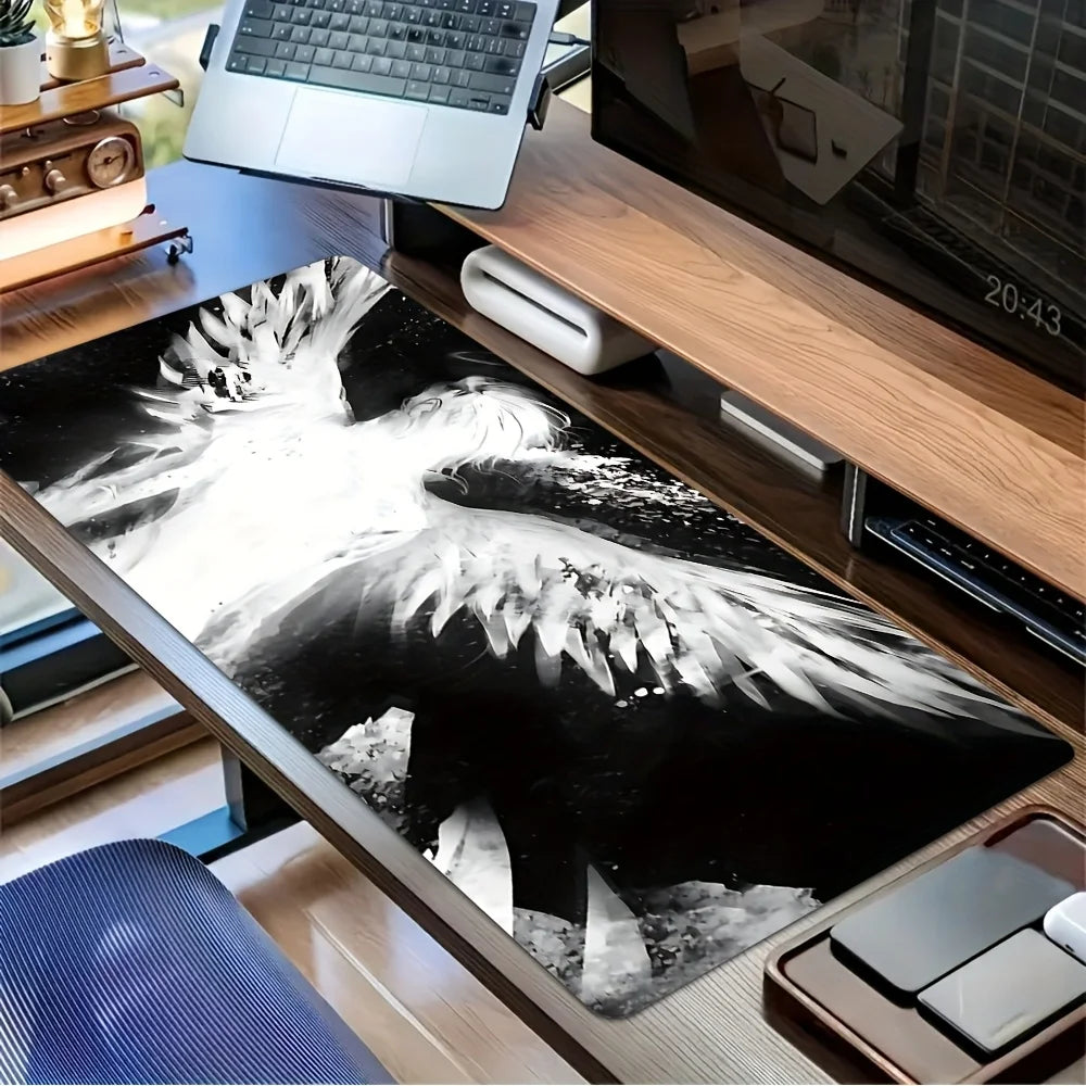 Artistic Angel Wing Mouse Pad – Large Non-Slip Desk Mat for Office & Gaming