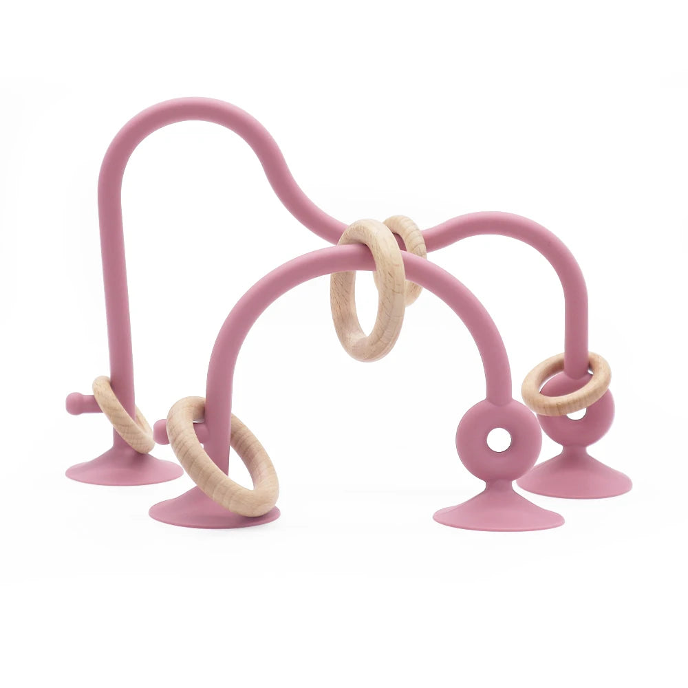 Wooden Ring Silicone Teether for Babies