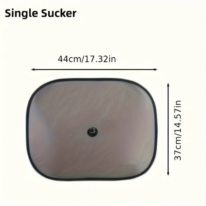 Car Window Sun Shades with Electrostatic Mesh for Heat Reduction