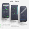 Screenshot of an app control interface for a lightsaber featuring basic settings and motion control options