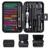 132-in-1 Precision Screwdriver Set with Color-Coded Bits and Magnetic Case