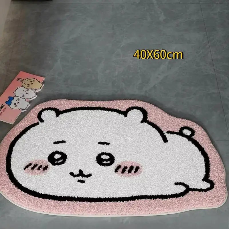 Chiikawa Cartoon Plush Floor Mat