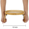 Clip-On Wooden Sofa Side Tray with Integrated Storage