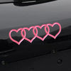 Heart Chain Car Decal – 3D Chrome Emblem for Truck, SUV & Sedan Trunk
