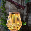 Rattan Solar Garden Lantern with Handle