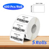 Roll of 600 pieces of waterproof self-adhesive jewellery tag thermal label paper