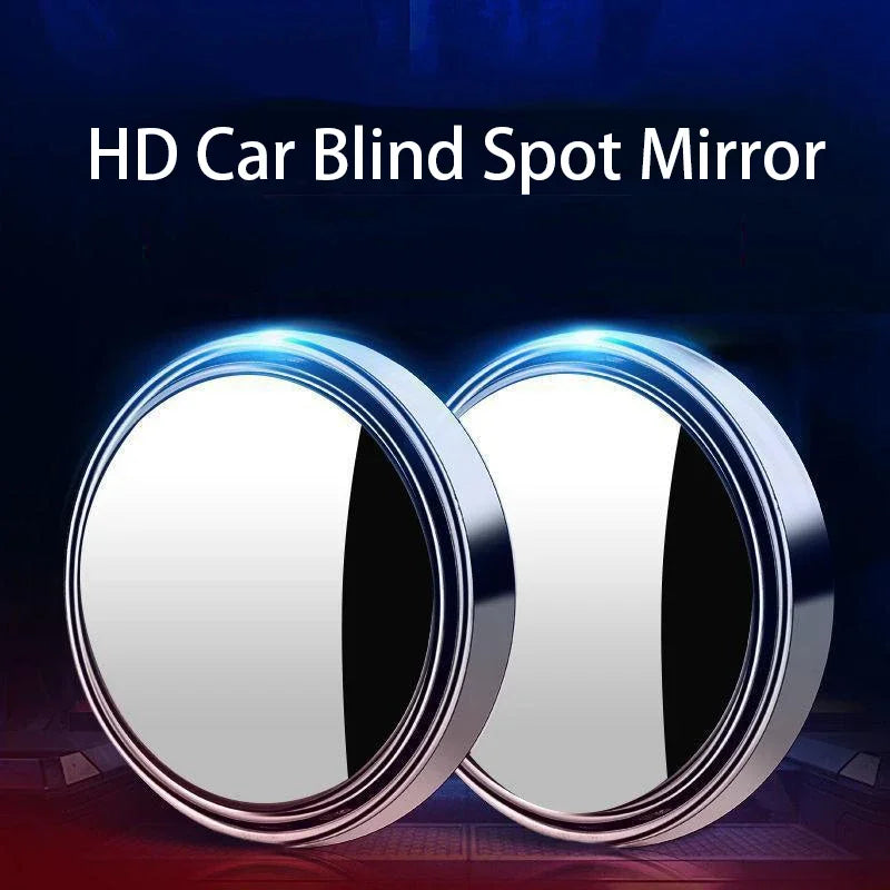 Ein Paar runde HD-Seitenblindsensoren für Autos vor dunklem Hintergrund.