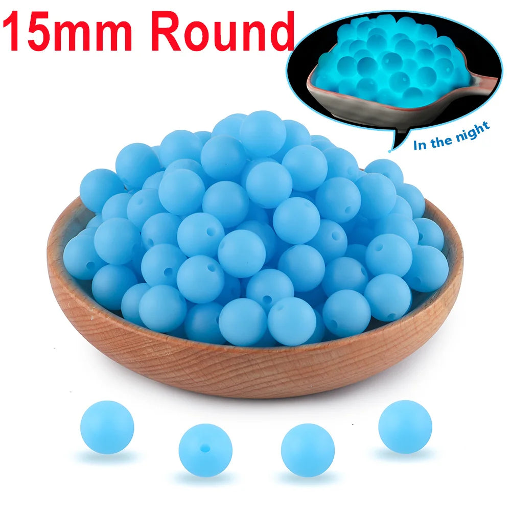 Glow-in-the-Dark Silicone Beads for Jewelry Making