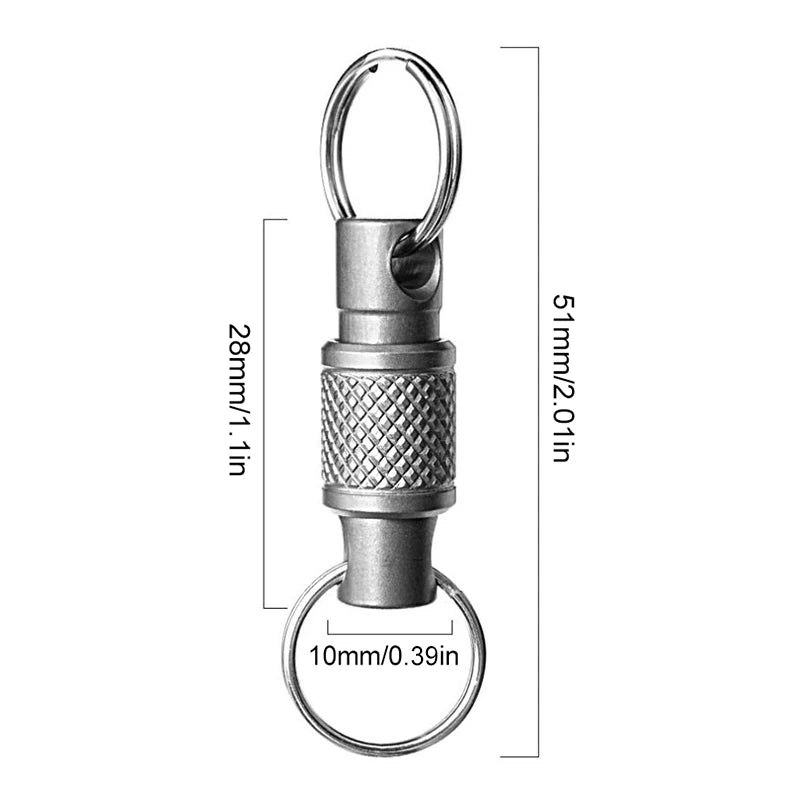 Rotating Titanium Alloy Keychain Clip