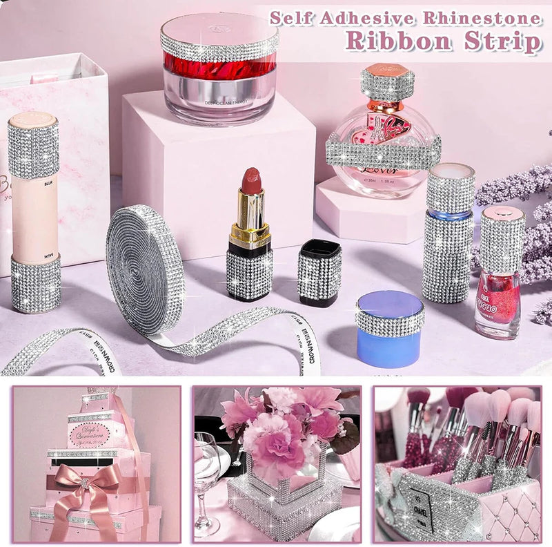 Self-Adhesive Rhinestone Ribbon for DIY Crafts