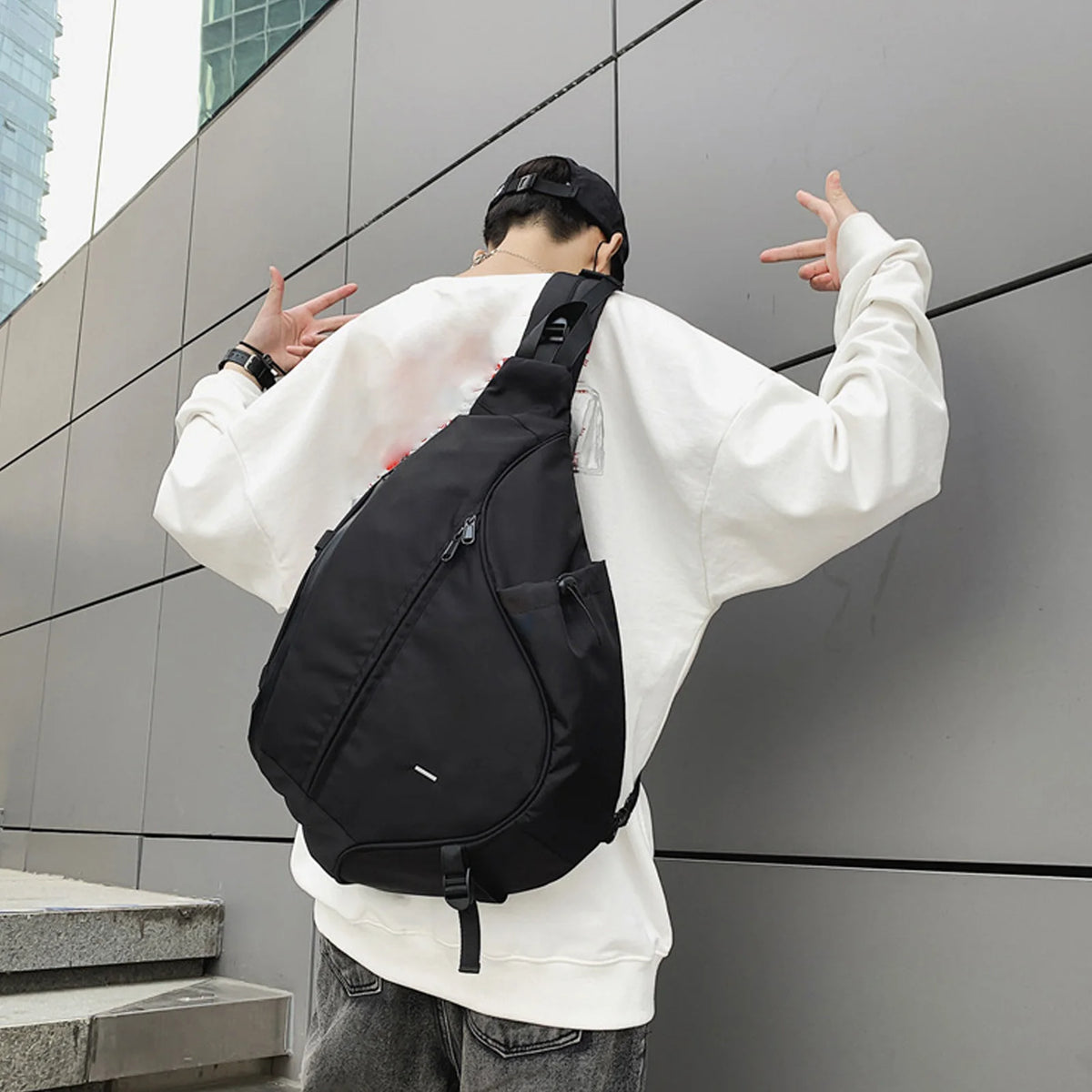 Waterproof Oxford Sling Bag for Travel and Outdoor Use