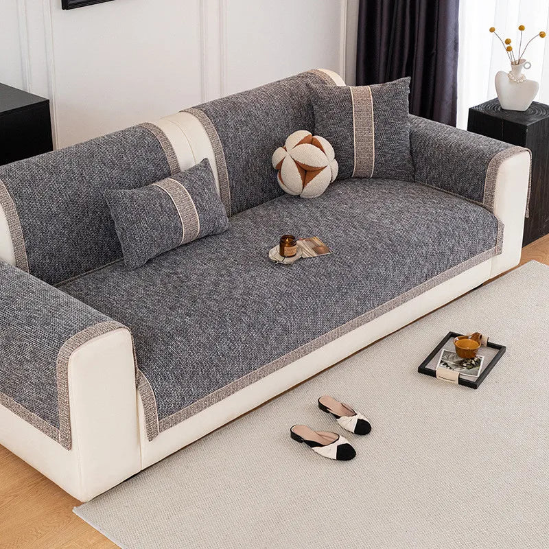 Chenille Non-Slip Sofa Cover for Pets and Everyday Comfort