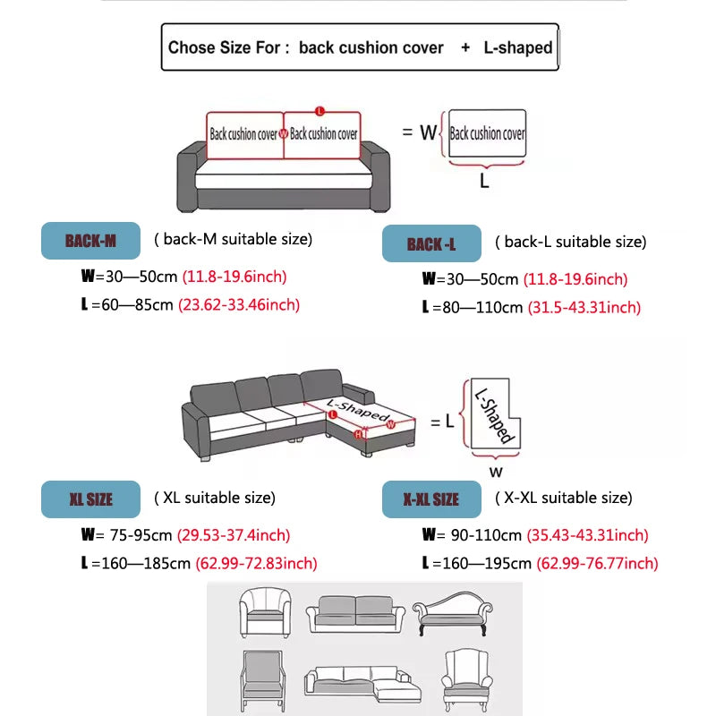 Elastic Sofa Cover with Anti-Slip Grip