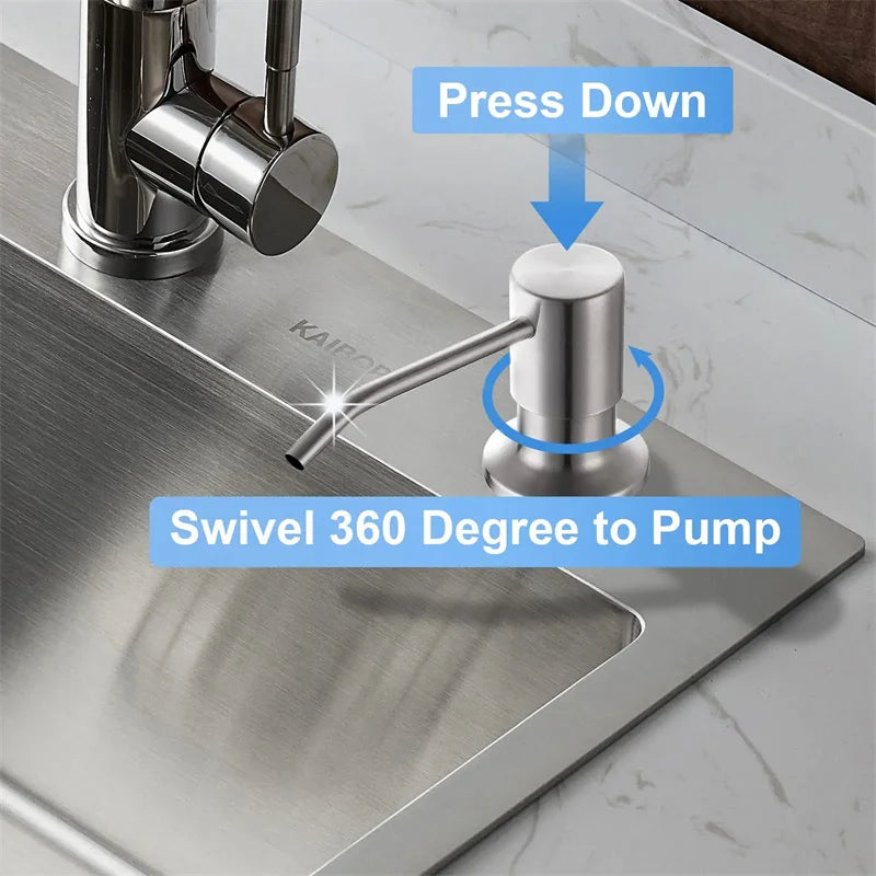 Stainless Steel Kitchen Soap Dispenser with Pump