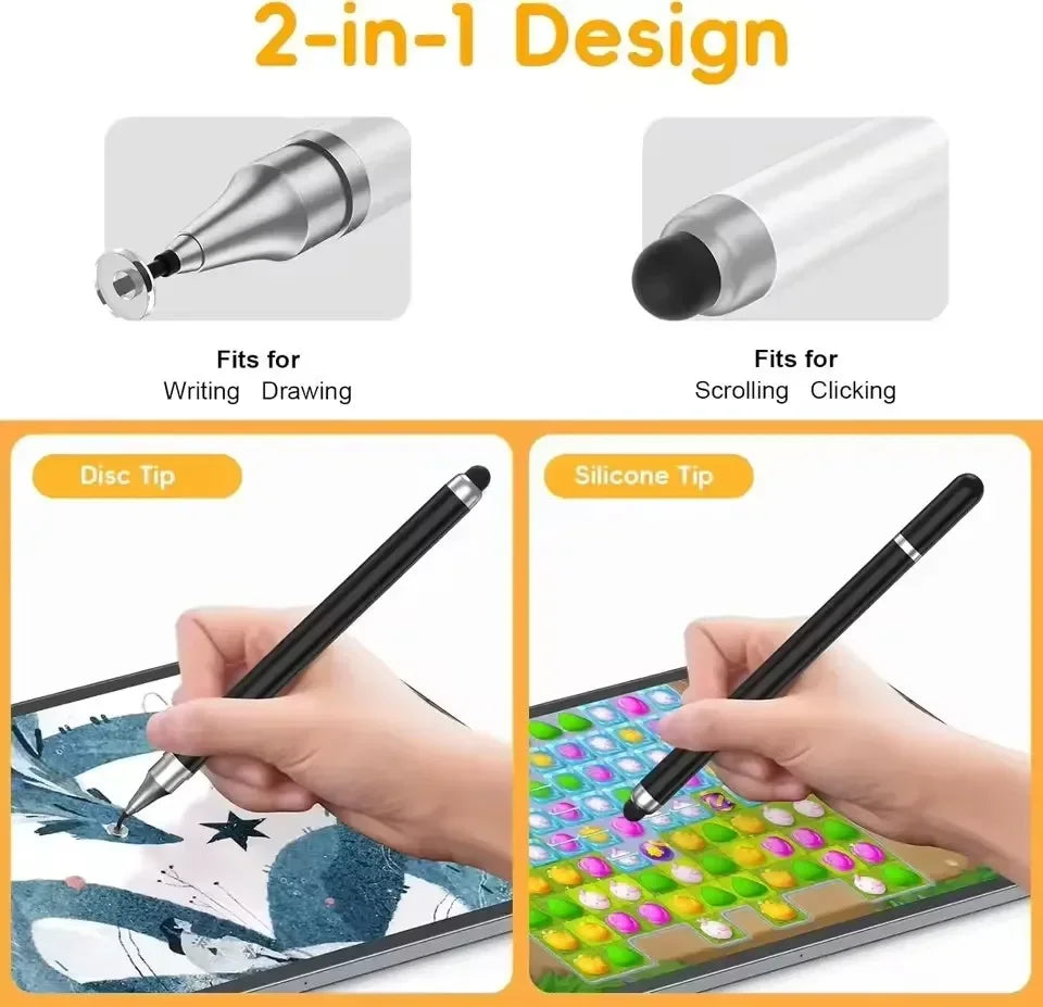 2-in-1 Universal Stylus Pen for Touch Screens